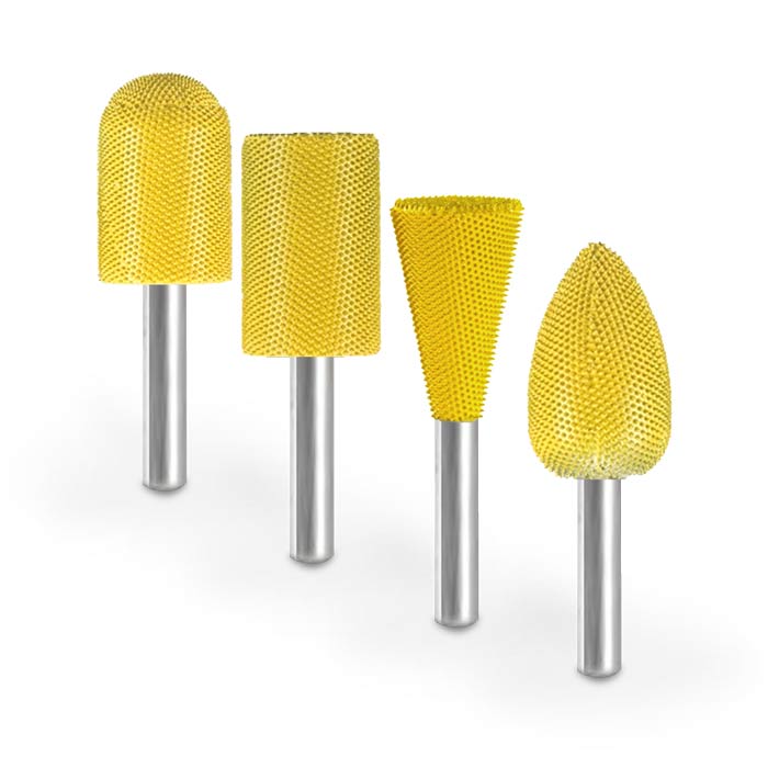 Saburr-Tooth 1/4" Shank Flame Carving Burr - 3/8" Coarse Grit For Power Carving