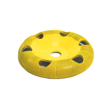 4" Donut Wheel W/ Holes Round Face (Fine Grit) 5/8" Bore