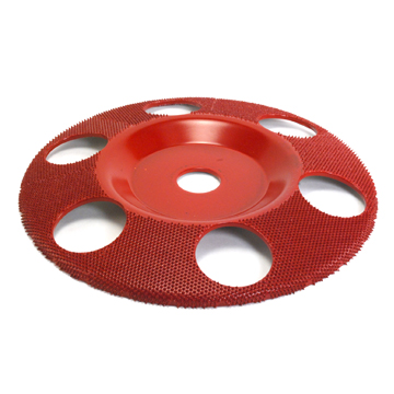 7" Disc Wheel Flat Face W/ Holes (Medium Grit) 7/8" Bore